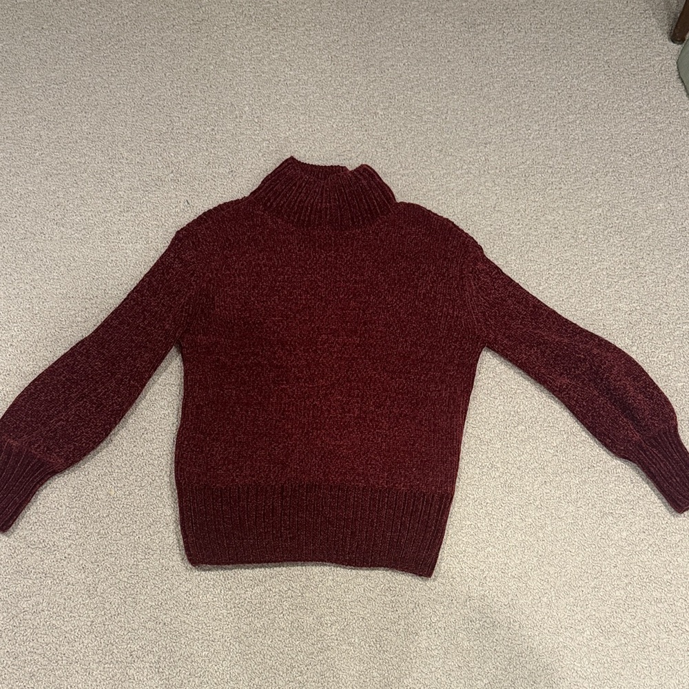 Cynthia Rowley Deep Red Turtleneck Sweater
